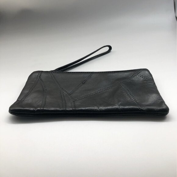 HaloVa‎ Womens Wallet Wrist Strap Black Leather Clutch Purse Long Large Capacity - Picture 5 of 9